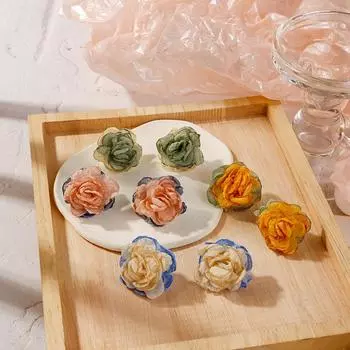 Модные тканевые серьги с большим цветком для женщин, красочные серьги, вечерние украшения, аксессуары Y2K