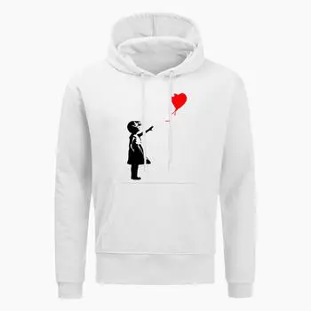 Модные толстовки с капюшоном Balloon Girl Banksy Толстовка осенняя персонализированная куртка хип-хоп мужская уличная толстовка S