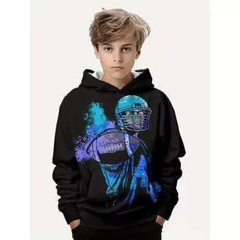 Модные толстовки с капюшоном уличная одежда винтажная ретро повседневная харадзюку детская кавайная спортивная мультяшная аниме толстовка осень-зима одежда 100cm
