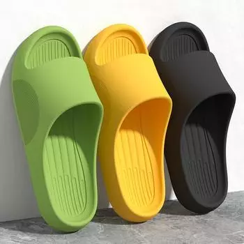 Модные толстые домашние тапочки для ванной на платформе для женщин/мужчин, модные мягкие тапочки для дома из ЭВА 2024 года, летние нескользящие шлепанцы, размер 36-51 36-37 розовый