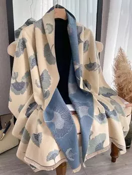 Модные толстые шаль-обертки для женщин, кашемировый шарф, зимние теплые шейные платки, дизайн Bufanda, мягкое одеяло, пончо, бандана, эшарп