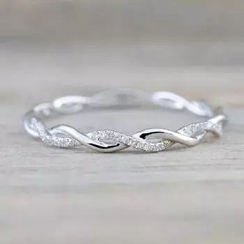 Модные тонкие нити, серебряные кольца 925 пробы, мини-кольцо на палец с микро-бриллиантом, полная паве, благородные милые ювелирные изделия для свадьбы 5