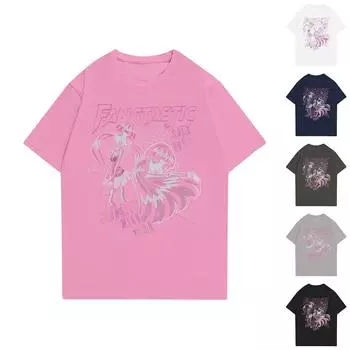 Модные топы Aldult с круглым вырезом и коротким рукавом для работы, принтованные топы для лета XL