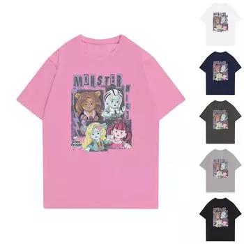 Модные топы Aldult с круглым вырезом и коротким рукавом для работы, принтованные топы для лета XL