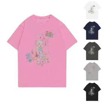 Модные топы Aldult с круглым вырезом и коротким рукавом для работы, принтованные топы для лета XXL розовый