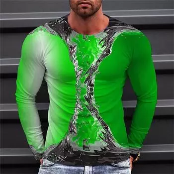 Модные топы с длинным рукавом, зимняя одежда, повседневная мужская футболка, зимняя теплая одежда, новая футболка Harajuku с круглым вырезом, мужской пуловер S