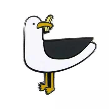 Модные товары для мужчин и женщин, милый мультяшный утенок, эмалированная брошь, значок на воротнике, ювелирные изделия, подарок one size