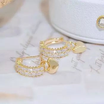 Модные трендовые микро инкрустированные цирконием изысканные роскошные серьги для женщин изысканный темперамент романтический блеск серьги кулон белый