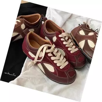 Модные трендовые туфли Forrest Gump женские 2025 года, новые ретро-туфли Maillard цвета с круглой головкой, повседневные спортивные туфли Dexun 35 бежевый