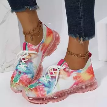 Модные трендовые женские туфли 2024 года, модные женские кроссовки на воздушной подушке, удобные сетчатые теннисные туфли, новые повседневные спортивные туфли в тон 35 белый