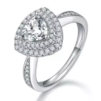 Модные треугольные кольца 5*8 мм VVS1 D цвета с настоящим муассанитом и бриллиантами из стерлингового серебра 925 пробы, кольца для женщин, подарок на годовщину 9