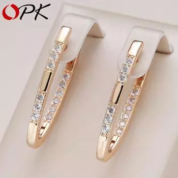 Модные треугольные серьги-подвески в форме V для женщин и девочек, прямые циркониевые кристаллы, пирсинг, ювелирные изделия, аксессуары для свадебных украшений, женские серьги-подвески