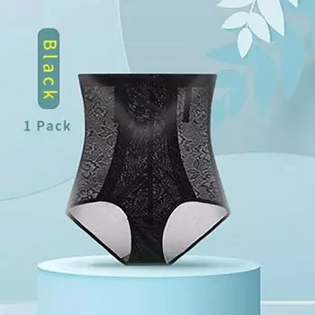 модные трусики для плоского живота женские трусики с высокой талией сексуальное сетчатое дышащее нижнее белье утягивающие трусы с контролем живота тонкие L чёрный