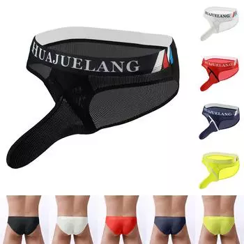 Модные трусики из ледяного шелка, модные дышащие нейлоновые сетчатые боксеры L