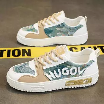 Модные туфли для столкновений в студенческом стиле с кожаными буквами, дышащие, удобные, для спорта и отдыха, мужские туфли 39