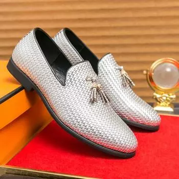 Модные туфли для вечеринок для мужчин. Британские туфли-лоферы с острым носком из блестящей кожи. Мужские деловые туфли для офиса. Мужские свадебные туфли-оксфорды на плоской подошве. 38