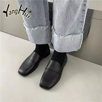 Модные туфли из кожи в британском стиле для женщин 2024 года, новые модные туфли класса люкс в стиле ретро на низком каблуке, одинарные туфли-лодочки для лета 35 светло-коричневого