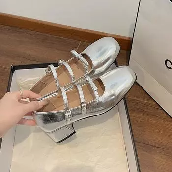 модные туфли-лодочки BeauToday женские лакированные туфли из квадратного носа туфли Мэри Джейн с пряжкой на ремешках милые туфли для девочек принцессы ручной работы 15217 35 чёрный