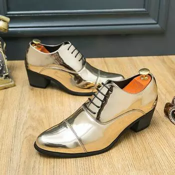 Модные туфли-лодочки на платформе, золотые туфли-броги на шнуровке, классические туфли для свадебного платья, деловые туфли-оксфорды, стильные платья, вечерние 37 чёрный