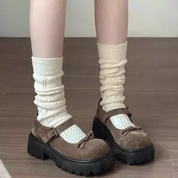 Модные туфли Лолиты для женщин, японские туфли Мэри Джейн, женские винтажные туфли для девушек, студентов, JK Uniform, туфли на высоком каблуке и платформе, мокасины для косплея 35 коричневый