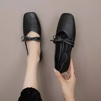Модные туфли Мэри Джейн, женские повседневные туфли на плоской подошве, удобные мягкие туфли-лодочки, лоферы, балетки с круглым носком, балетки на плоской подошве, женские туфли без застежек 35 жёлтый