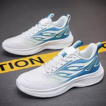 Модные туфли мужские холодные липкие туфли осенние новые туфли на платформе повседневная обувь сетчатая дышащая мягкая подошва бег универсальная и легкая мужская обувь 39