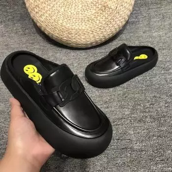 Модные туфли на низком каблуке, тапочки на плоской подошве с цепочкой «Джокер», женские тапочки, женская обувь, сандалии, женские тапочки на плоской подошве, K722 35