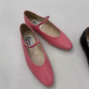Модные туфли на плоской подошве для девочек, простые, ретро, в новом сказочном стиле, универсальные, нежные, одинарные туфли, ремешок с пряжкой, маленькие кожаные туфли 35