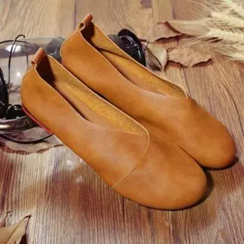 Модные туфли на плоской подошве для женщин, большие размеры, женская обувь в стиле ретро, плоская подошва, круглый носок, мягкая подошва, женские туфли-лоферы, туфли на плоской подошве Zapatos 35 зелёный