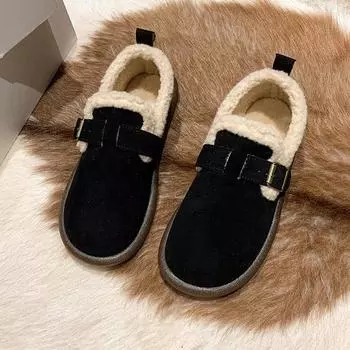 Модные туфли на плоской подошве из коровьей замши с круглым носком, весна/осень, однотонные женские туфли на распродаже 2024 года, высококачественные лаконичные туфли с пряжкой на ремне Sapatos Baixos 35 верблюд