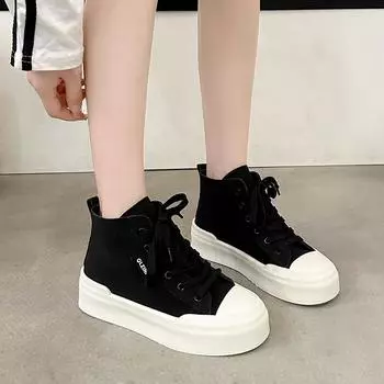 Модные туфли на плоской подошве с леопардовым принтом, женская спортивная обувь, трендовые дизайнерские повседневные спортивные туфли, осенние новые высокие кроссовки для ходьбы на платформе 35 чёрный