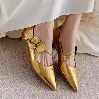 Модные туфли на плоской подошве с острым носком, женские босоножки с неглубокими носами, 2024, модные новые повседневные туфли для ходьбы, удобные летние классические женские туфли 35 чёрный