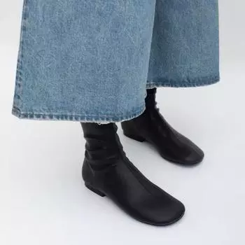 Модные туфли на плоской подошве, женские ботинки челси, прогулочные ботинки на молнии, модная обувь 2024 года, зимняя мода, новые ботильоны, повседневная женская обувь для мотоциклистов 35 чёрный