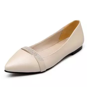Модные туфли на плоской подошве, женские повседневные осенние балетки на плоской подошве, с острым носком, однотонные розовые повседневные рабочие туфли для девочек, большие размеры 34 розовый