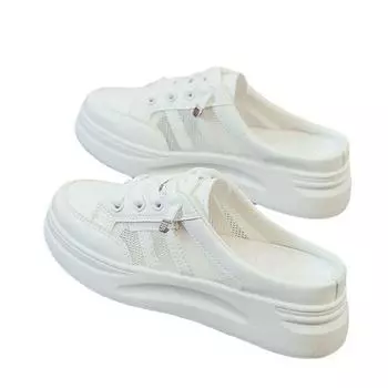Модные туфли на толстой платформе для женщин, дышащая сетчатая обувь, дизайнерские кроссовки, мода, новинка, 2024 35 белый