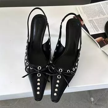 Модные туфли на высоком каблуке с острым носком и полым дизайном, женские сексуальные тонкие туфли-мюли на высоком каблуке 2024 года, удобные летние босоножки на каблуке для женщин 35 бежевый