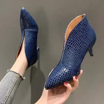 Модные туфли на высоком каблуке Stilettos Black Apricot Printed Toe Женская обувь Туфли на высоком каблуке для вечеринок Женские туфли-лодочки для свадебной вечеринки на открытом воздухе 34