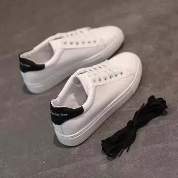 Модные туфли Повседневные Весенние кружевные белые женские студенческие туфли на плоской подошве Тип Верхний материал Посадка Форма носка Модный элемент Узор Стелька Подкладка 35 чёрный