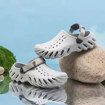 Модные туфли с дырками в стиле знаменитостей: Нескользящие, легкие, дышащие сандалии на толстой подошве для лета. 42