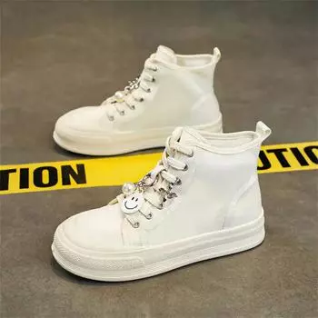 Модные туфли с высоким кроем, ботильоны с серебряной подошвой для женщин, кроссовки до щиколотки, спортивные милые классические кроссовки, лоферы с широкой посадкой Luxo 35