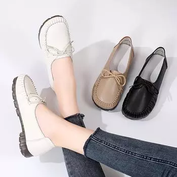 Модные туфли Tsutsu 2024 года, новые повседневные туфли для мам на шнуровке с мягкой подошвой, удобные нескользящие туфли для беременных женщин 36 хаки