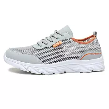 Модные удобные кроссовки, легкая мужская повседневная обувь, дышащая мужская обувь, прогулочная обувь на шнуровке 39 чёрный