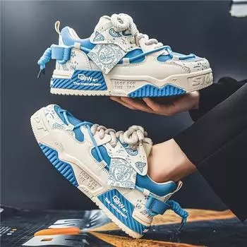 Модные удобные мужские туфли Tide, летние подростковые, нишевый дизайн, чувство спортивной доски, обувь для мальчиков Tide Hundred, повседневная обувь 39