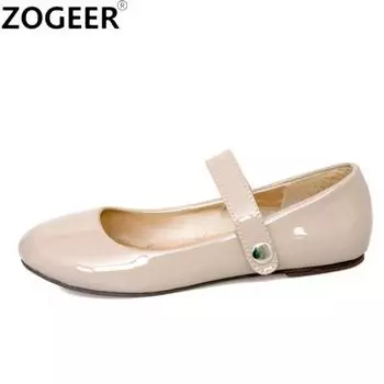 Модные удобные женские туфли на плоской подошве, повседневные туфли-лоферы с ремешком на щиколотке, женская обувь на плоской подошве, красные, черные, свадебные, офисные, балетки, большие туфли 34 бежевый