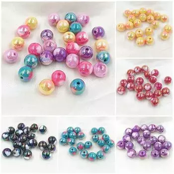 Модные УФ-ослепительные цветные креативные самодельные ювелирные изделия, изготовление 12 мм, 10 шт., круглые ожерелья, браслеты, бусины ручной работы в форме персикового сердца, двухсторонние аксессуары, акрил красный