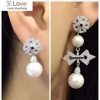 Модные украшения 925 пробы серебряный галстук-бабочка игольчатое имя опал серьги женский кристалл от австрийской женщины рождественский подарок