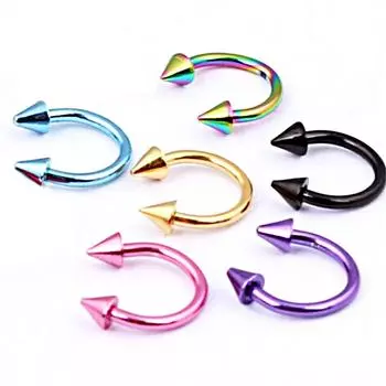 Модные украшения для тела унисекс, носовое кольцо, пирсинг носа, поддельное U-образное поддельное носовое кольцо, модные кольца в стиле панк для носа, кольца для перегородки из нержавеющей стали чёрный