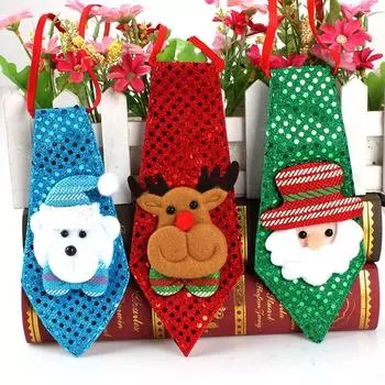 Модные украшения для взрослых и детей, снеговик, мультяшный галстук, медведь, олень, декор, рождество, Санта-Клаус Santa Claus