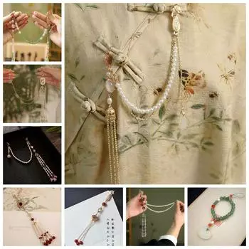 Модные украшения для женщин Hanfu Украшение Имитация жемчуга Cheongsam Аксессуары для улицы style 6