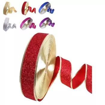Модные украшения фестиваль 2M блестящая рождественская упаковочная лента подарочный бант блестящая повязка на голову рождественское украшение золотой